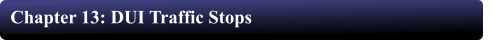 Chapter 13: DUI Traffic Stops
